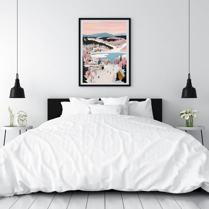 Blue Mountains en Rose | Canvas Art Print