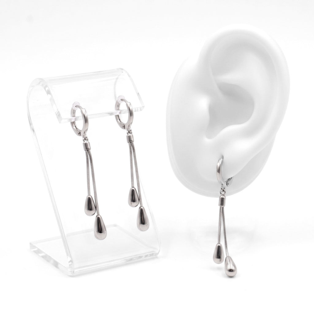 Bolo Teardrops [Silver] | Earrings