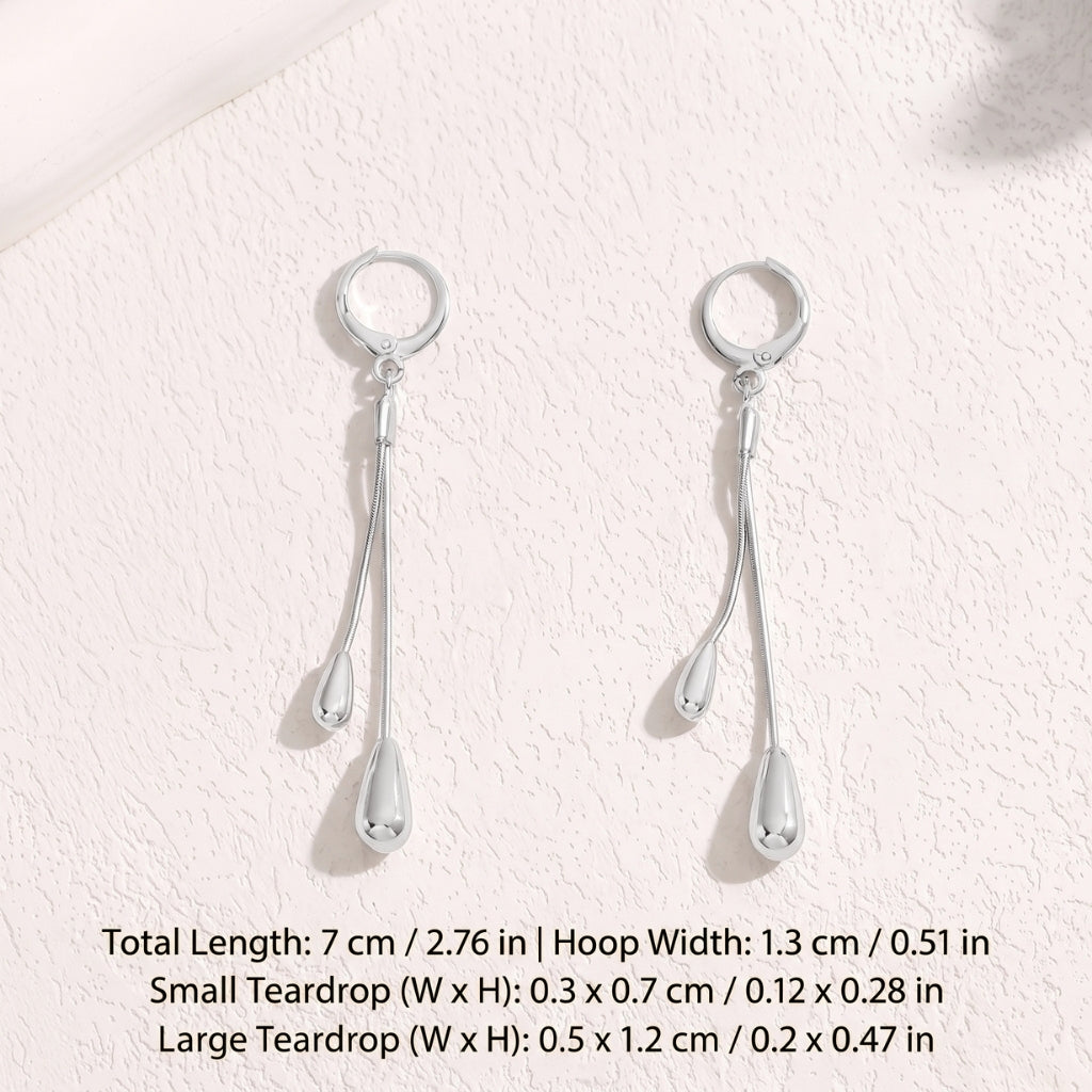 Bolo Teardrops [Silver] | Earrings