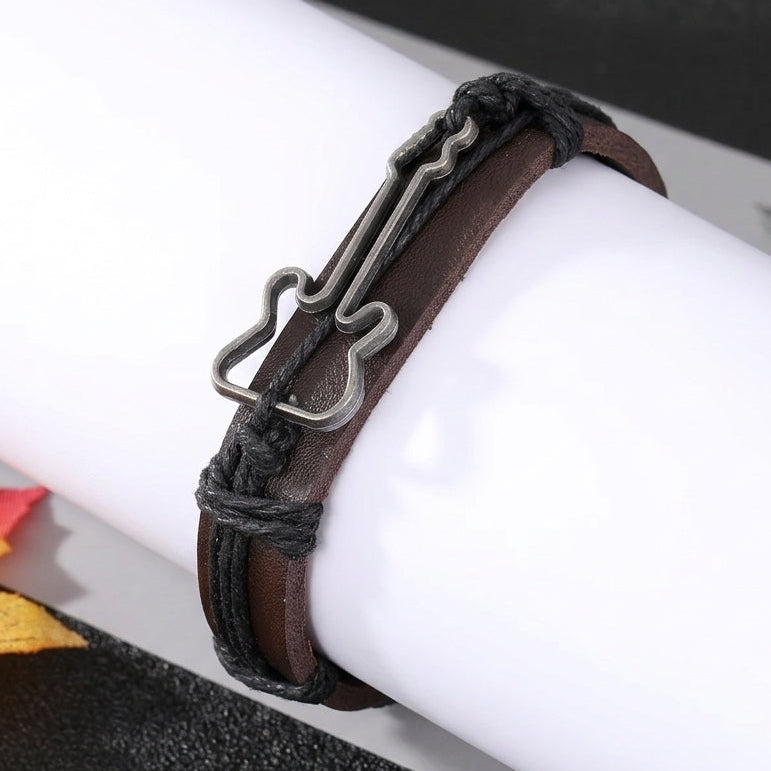 Brown Leather Guitar | Bracelet