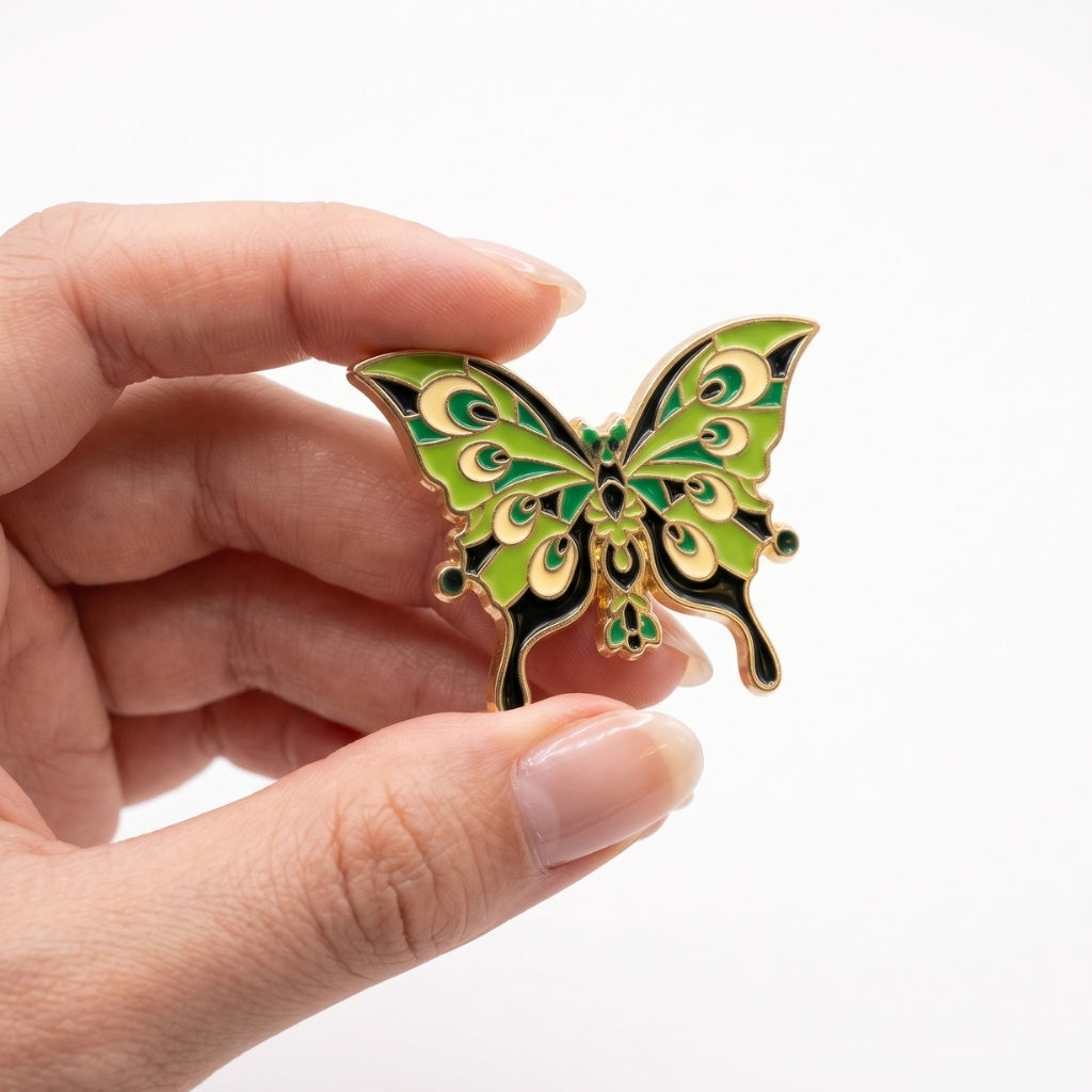 Painted Green Butterfly | Collectible Pin