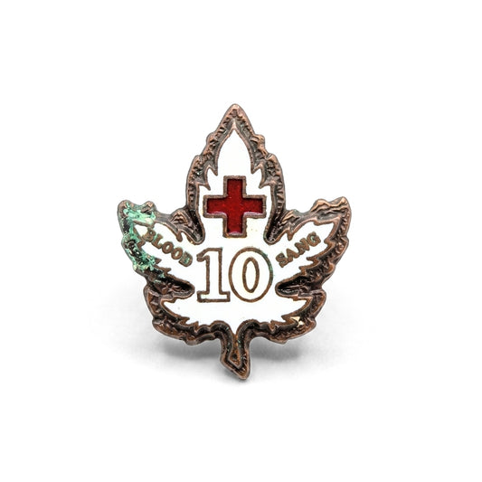 10 Blood Donations [Vintage Canada Red Cross] | Collectible Pin
