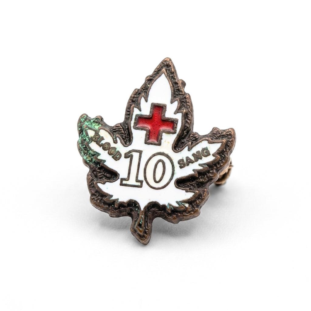 10 Blood Donations [Vintage Canada Red Cross] | Collectible Pin