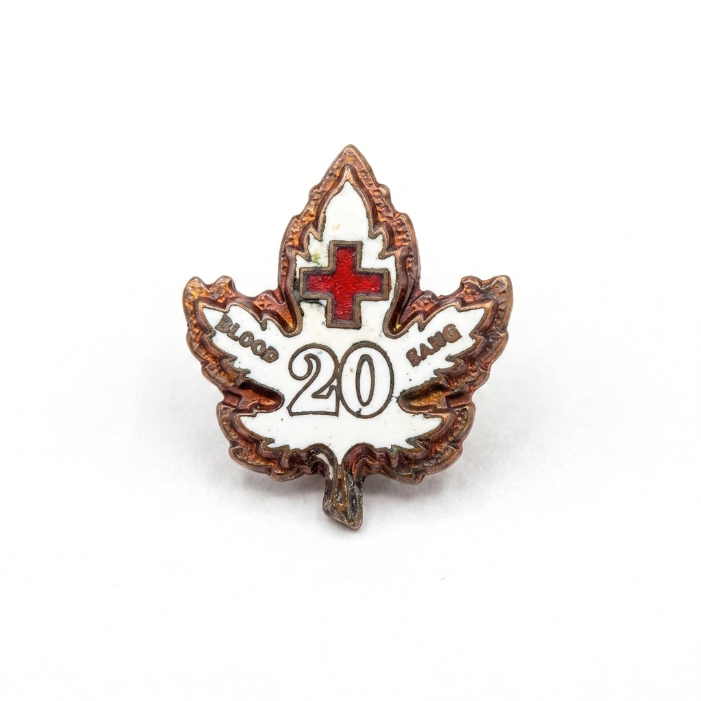 20 Blood Donations [Vintage Canada Red Cross] | Collectible Pin