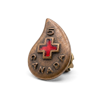 5 Blood Donations [Vintage Canada Red Cross] | Collectible Pin