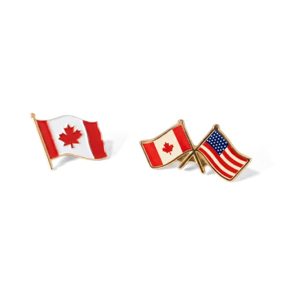 USA et Canada [Ensemble 2 pièces vintage] | Épingle de collection