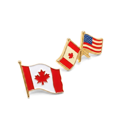 USA et Canada [Ensemble 2 pièces vintage] | Épingle de collection