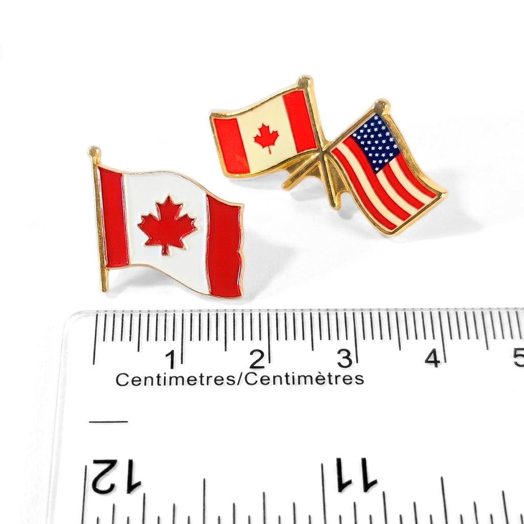 USA et Canada [Ensemble 2 pièces vintage] | Épingle de collection