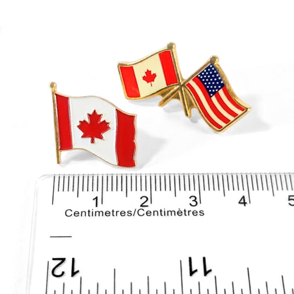 USA et Canada [Ensemble 2 pièces vintage] | Épingle de collection
