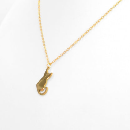 Cat Silhouette Necklace (Gold)