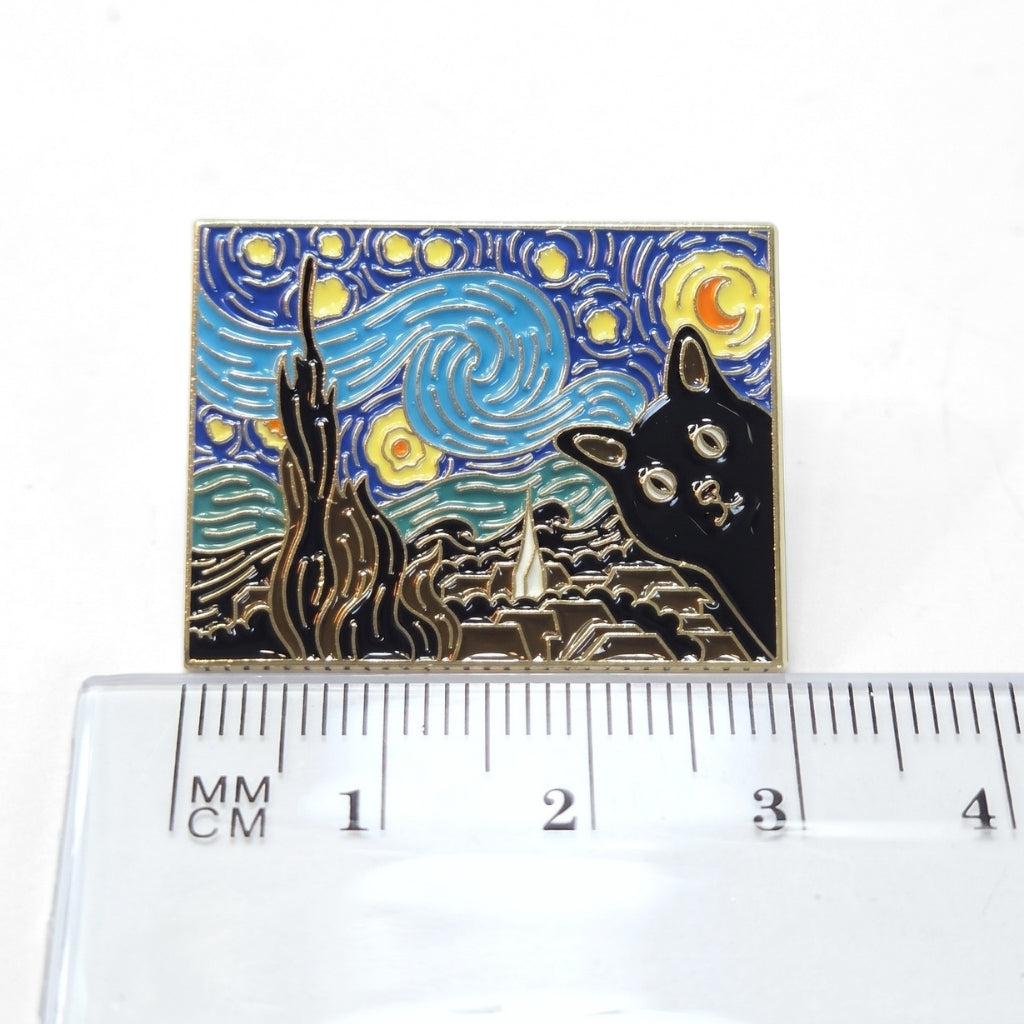 Cat Van Gogh - Starry Night | Collectible Pin