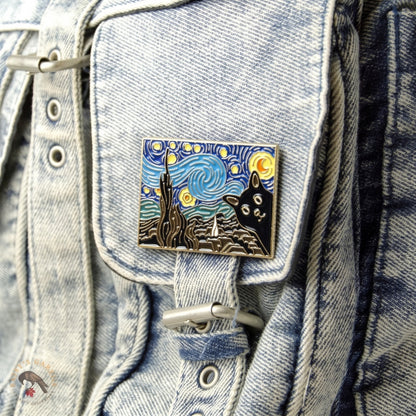 Cat Van Gogh - Starry Night | Collectible Pin