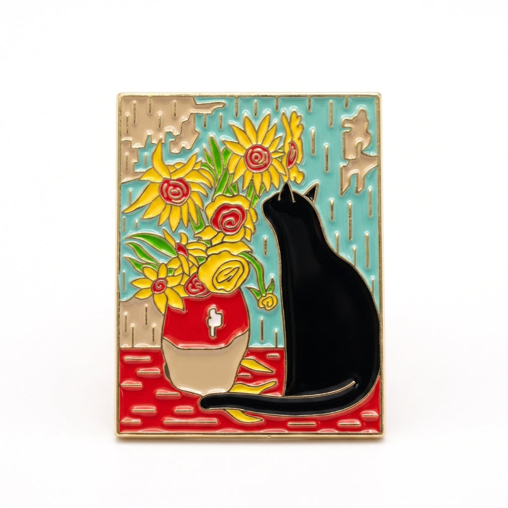 Cat Van Gogh - Sunflowers | Collectible Pin