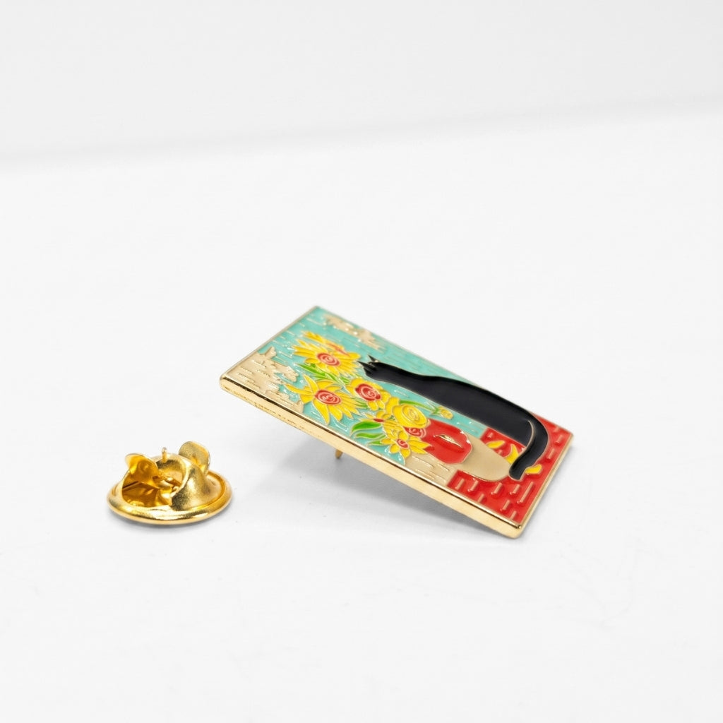 Cat Van Gogh - Sunflowers | Collectible Pin