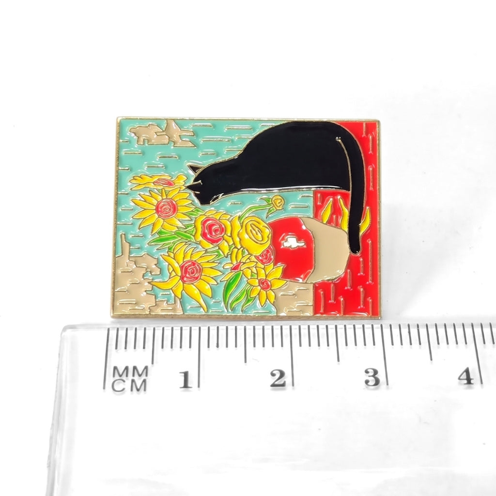Cat Van Gogh - Sunflowers | Collectible Pin