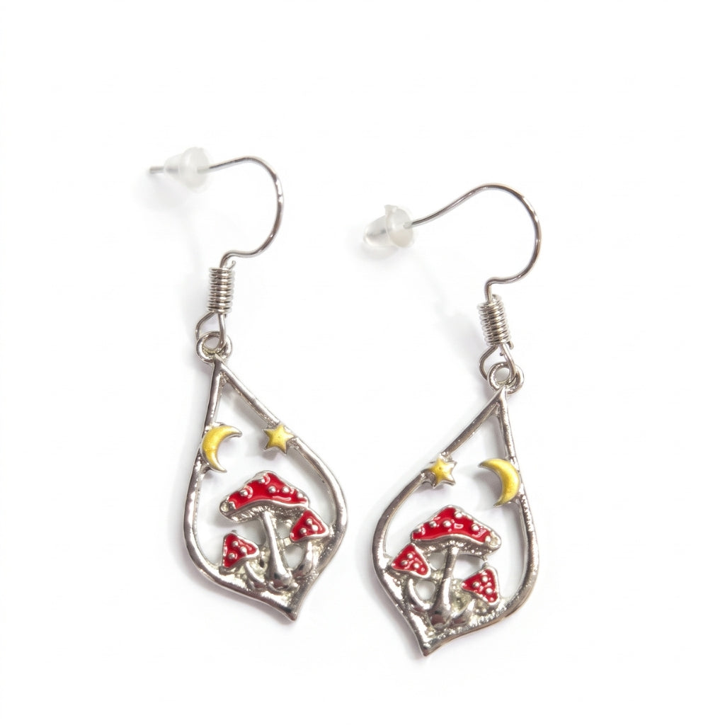 Rustic Toadstool Teardrops | Earrings