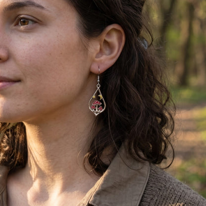 Rustic Toadstool Teardrops | Earrings