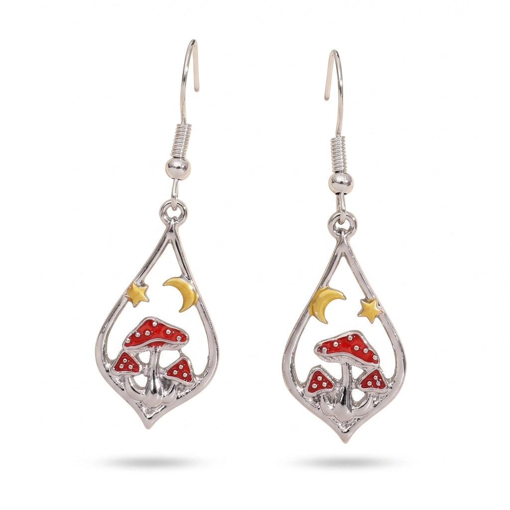 Rustic Toadstool Teardrops | Earrings