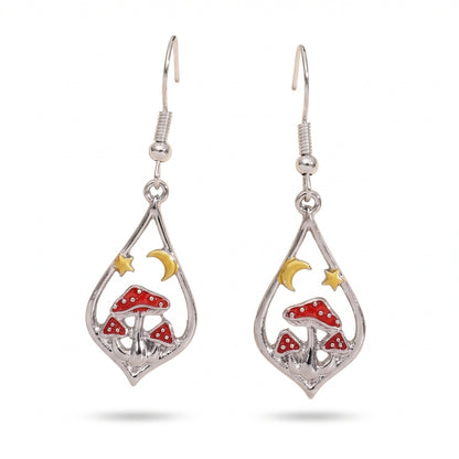 Rustic Toadstool Teardrops | Earrings