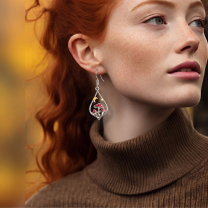 Rustic Toadstool Teardrops | Earrings