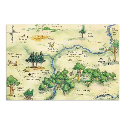 Christopher Robin's Map | Canvas Art Print