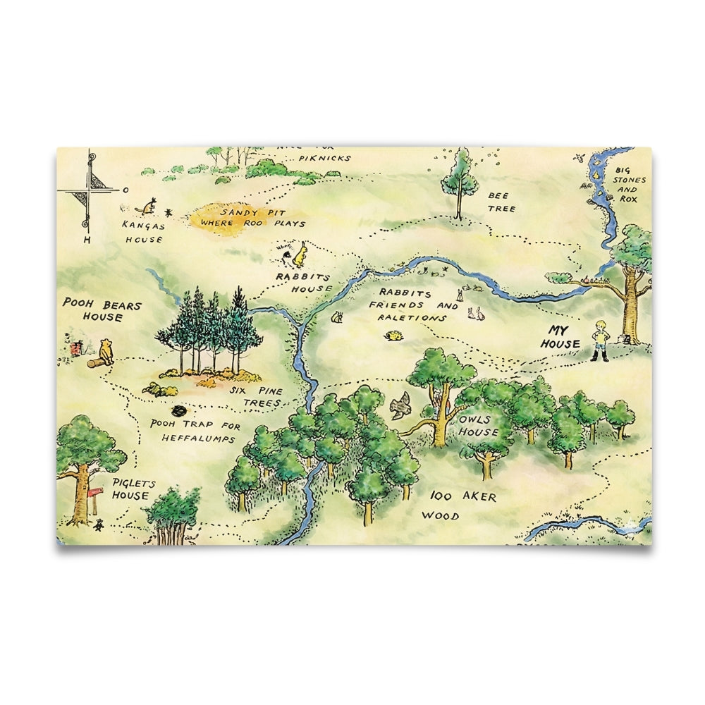 Christopher Robin's Map | Canvas Art Print