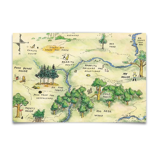 Christopher Robin's Map | Canvas Art Print
