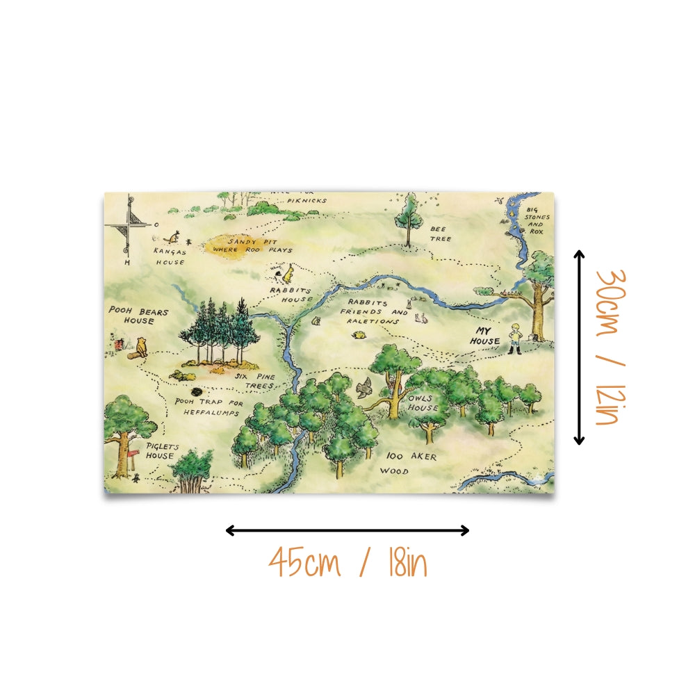 Christopher Robin's Map | Canvas Art Print