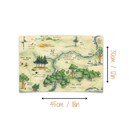 Christopher Robin's Map | Canvas Art Print