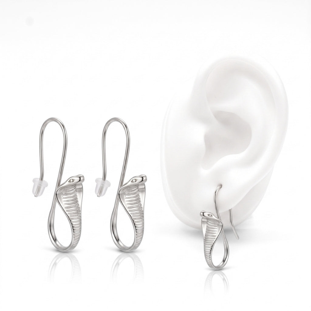 Cobra Snakes [Silver] | Earrings