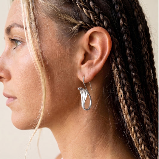Cobra Snakes [Silver] | Earrings