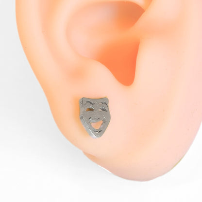 Comedy & Tragedy Studs (Silver)