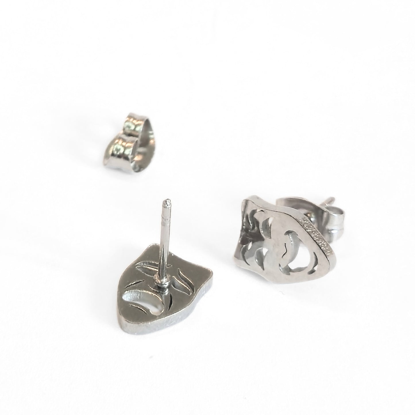 Comedy & Tragedy Studs (Silver)