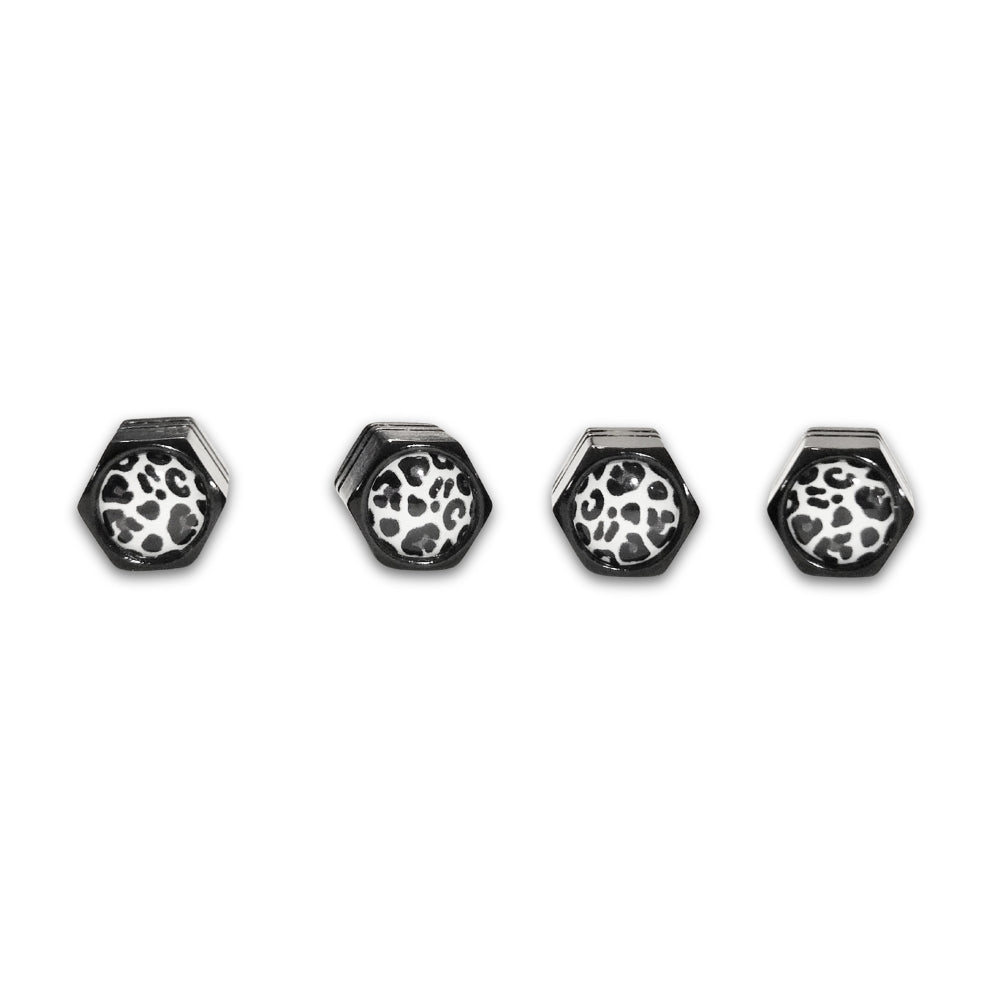 Cow Print Valve Stem Caps (2 Sets)