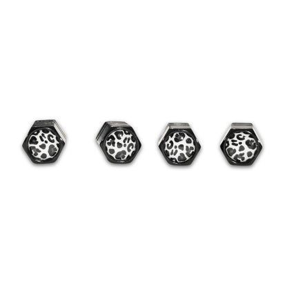 Cow Print Valve Stem Caps (2 Sets)