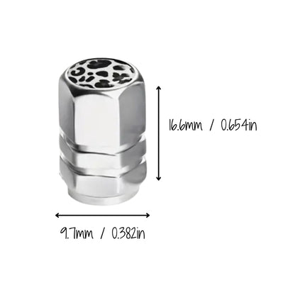 Cow Print Valve Stem Caps (2 Sets)