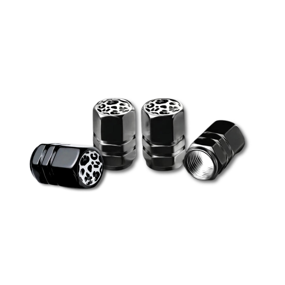 Cow Print Valve Stem Caps (2 Sets)