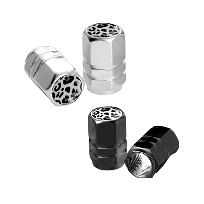 Cow Print Valve Stem Caps (2 Sets)