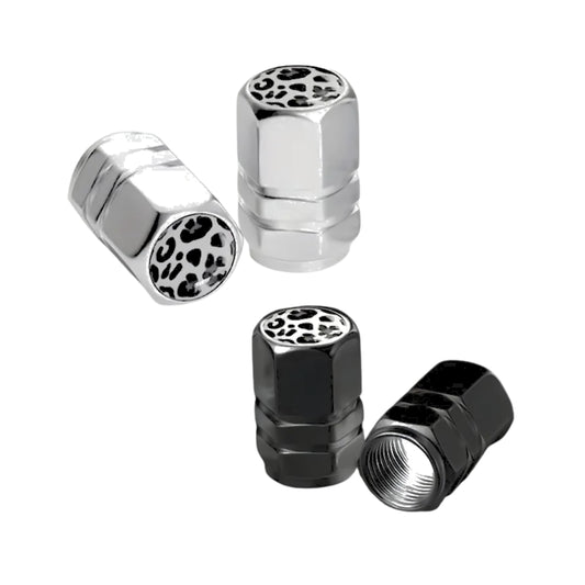 Cow Print Valve Stem Caps (2 Sets)