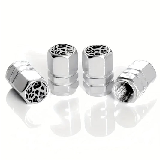 Cow Print Valve Stem Caps (2 Sets)