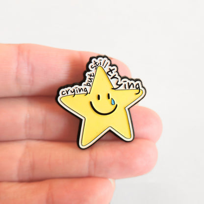 Crying But Still Trying | Collectible Pin