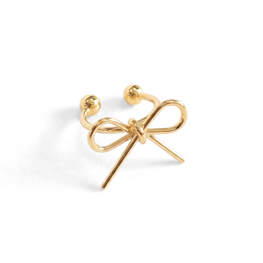 Dainty Bow Cuff [Gold] | Earrings