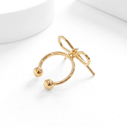 Dainty Bow Cuff [Gold] | Earrings