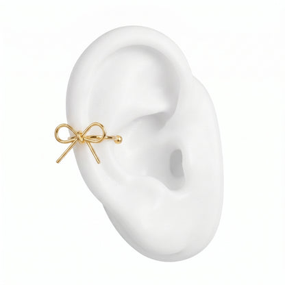 Dainty Bow Cuff [Gold] | Earrings