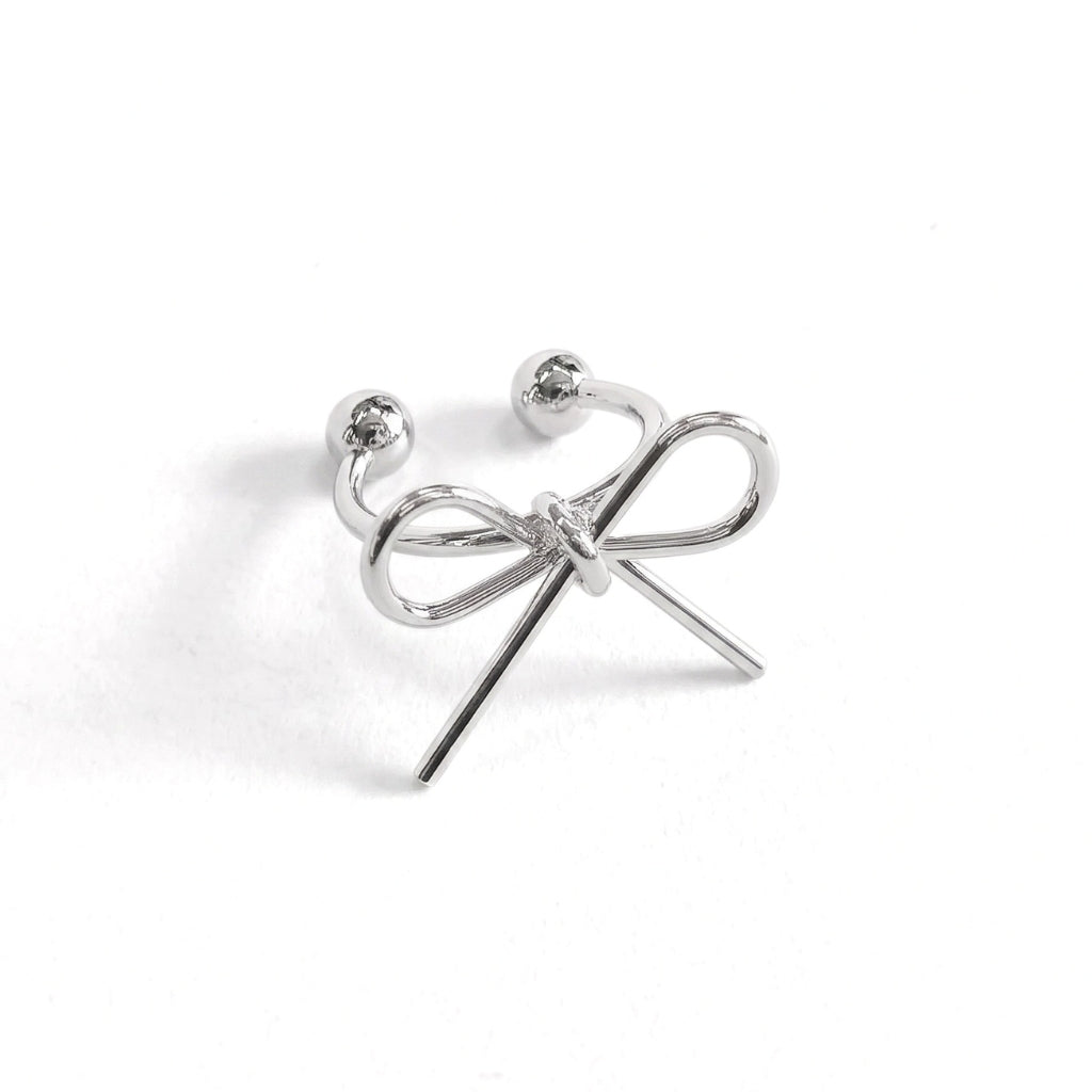 Manchette d'oreille nœud délicat | Boucles d'oreilles
