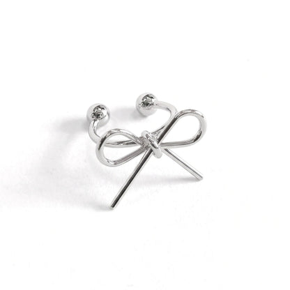 Manchette d'oreille nœud délicat | Boucles d'oreilles
