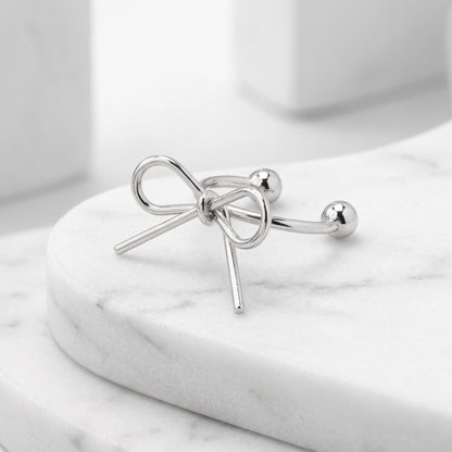 Manchette d'oreille nœud délicat | Boucles d'oreilles