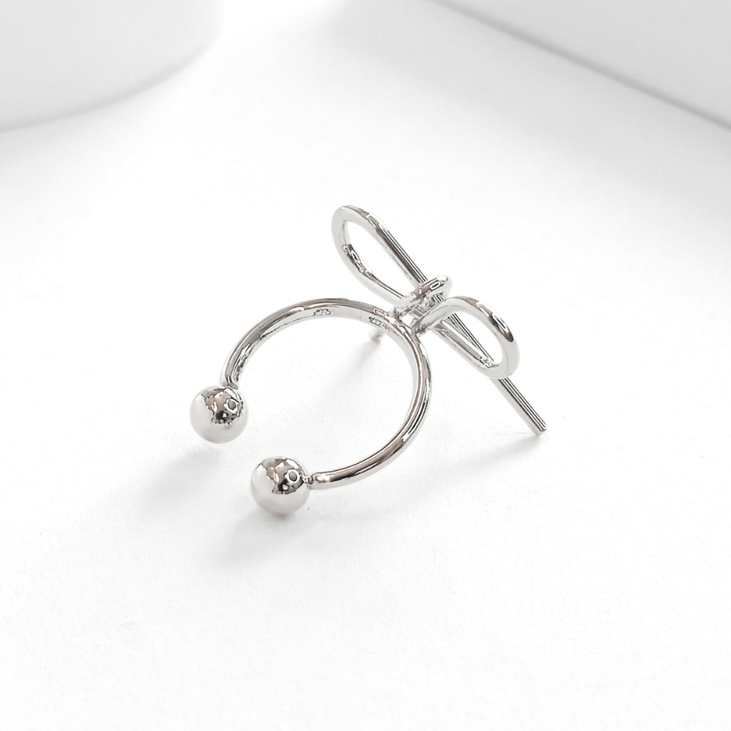 Manchette d'oreille nœud délicat | Boucles d'oreilles