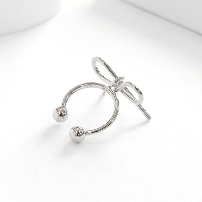 Manchette d'oreille nœud délicat | Boucles d'oreilles