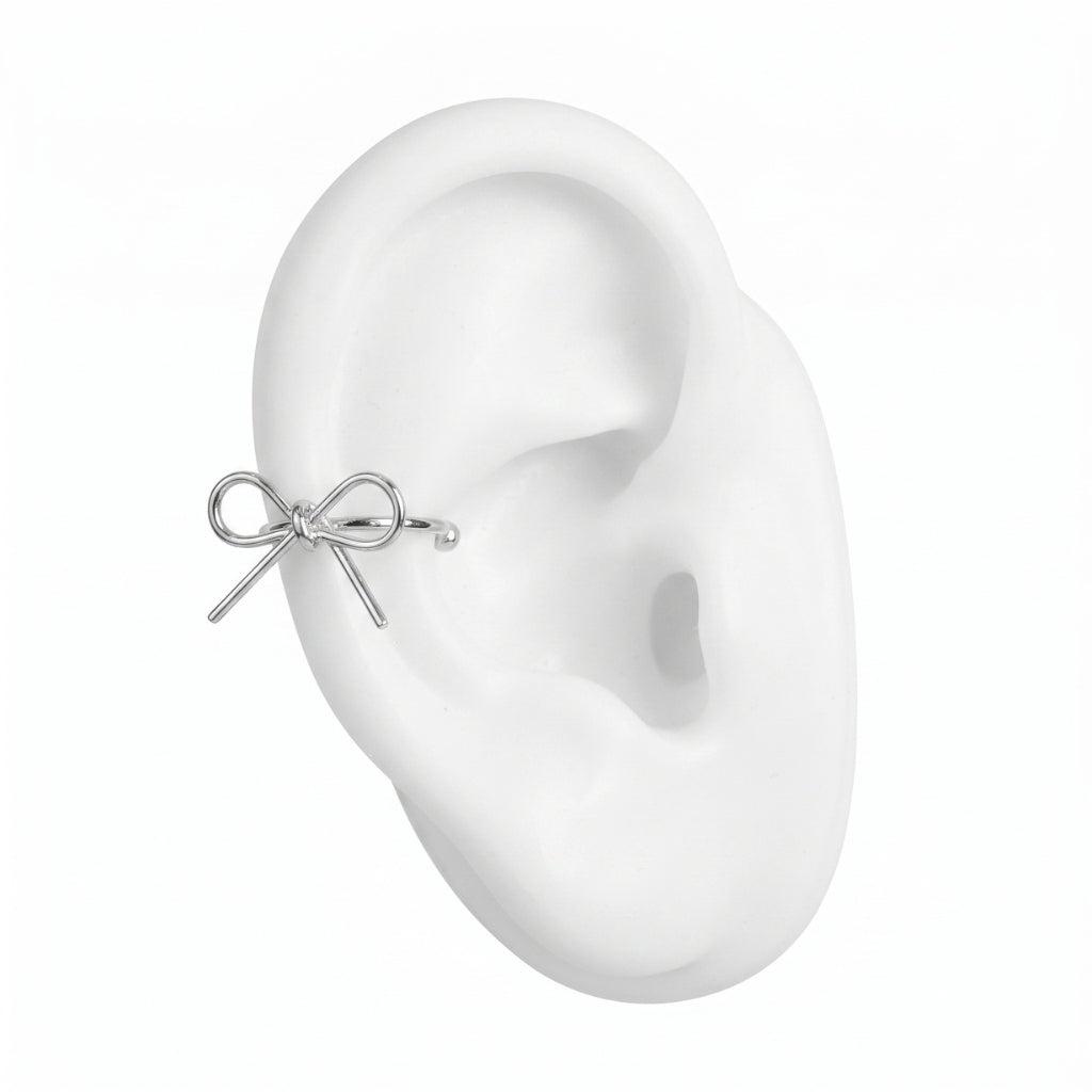 Manchette d'oreille nœud délicat | Boucles d'oreilles